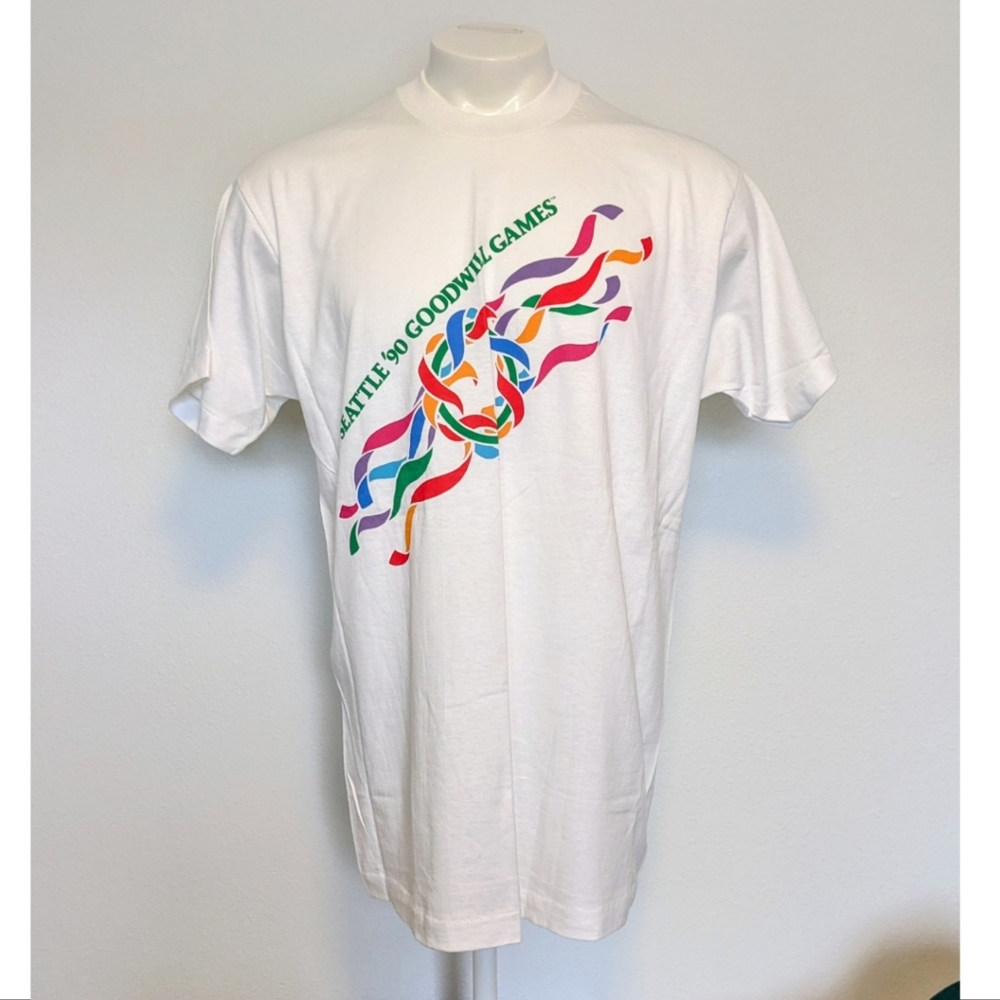 Vintage Seattle 90's White Goodwill Games T-shirt